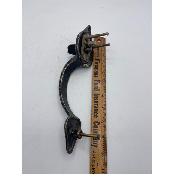 Vintage Door Handle Pull Black Metal Ornate Decorative Hardware Gate Entryway - Picture 5 of 5